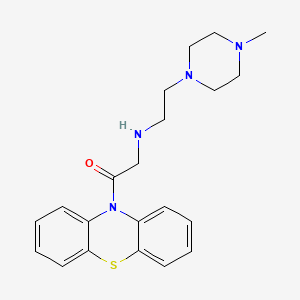 molecular formula C21H26N4OS B12720465 Phenothiazine, 10-(N-(2-(4-methyl-1-piperazinyl)ethyl)glycyl)- CAS No. 95281-97-3