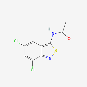 molecular formula C9H6Cl2N2OS B12720475 N-(5,7-Dichloro-2,1-benzisothiazol-3-yl)acetamide CAS No. 67019-32-3