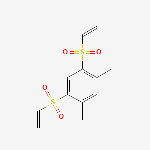 molecular formula C12H14O4S2 B12720573 1,3-Dimethyl-4,6-bis(vinylsulphonyl)benzene CAS No. 94200-81-4