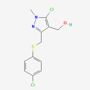 (5-chloro-3-{[(4-chlorophenyl)sulfanyl]methyl}-1-methyl-1H-pyrazol-4-yl)methanol