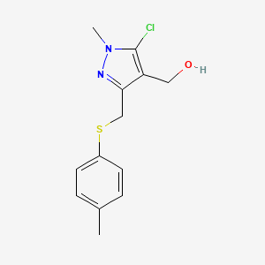 (5-Chloro-1-methyl-3-{[(4-methylphenyl)sulfanyl]-methyl}-1H-pyrazol-4-yl)methanol