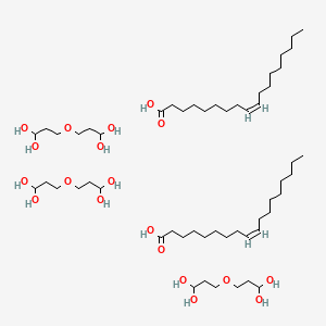 molecular formula C54H110O19 B12720654 3-(3,3-dihydroxypropoxy)propane-1,1-diol;(Z)-octadec-9-enoic acid CAS No. 86088-80-4