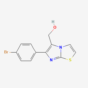 molecular formula C12H9BrN2OS B1272067 [6-(4-Bromophenyl)imidazo[2,1-b][1,3]thiazol-5-yl]methanol CAS No. 439095-24-6