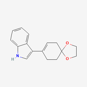 molecular formula C16H17NO2 B1272068 3-(1,4-Dioxaspiro[4.5]dec-7-en-8-yl)-1H-indole CAS No. 143165-32-6
