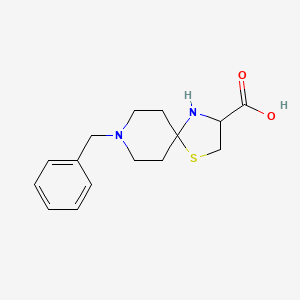 molecular formula C15H20N2O2S B1272070 8-Benzyl-1-thia-4,8-diazaspiro[4.5]decane-3-carboxylic acid CAS No. 55944-38-2