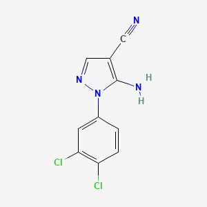 molecular formula C10H6Cl2N4 B1272075 5-Amino-1-(3,4-dichlorophenyl)-1H-pyrazole-4-carbonitrile CAS No. 58791-78-9
