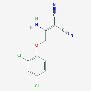 molecular formula C11H7Cl2N3O B1272076 2-[1-氨基-2-(2,4-二氯苯氧基)乙叉基]丙二腈 CAS No. 338417-66-6
