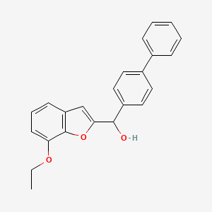 molecular formula C23H20O3 B12720832 alpha-(1,1'-Biphenyl)-4-yl-7-ethoxy-2-benzofuranmethanol CAS No. 117238-86-5