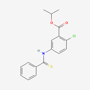 molecular formula C17H16ClNO2S B12720835 Methylethyl 2-chloro-5-((phenylthioxomethyl)amino)benzoate CAS No. 135812-52-1
