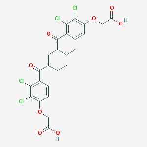 molecular formula C25H24Cl4O8 B12720861 Ethacrynic dimer acid CAS No. 71545-13-6