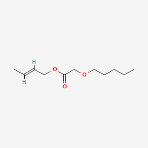 molecular formula C11H20O3 B12720906 Acetic acid, (pentyloxy)-, 2-butenyl ester CAS No. 72894-10-1