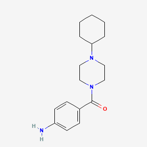 molecular formula C17H25N3O B1272091 (4-氨基苯基)(4-环己基哌嗪基)甲酮 CAS No. 885949-70-2