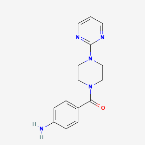molecular formula C15H17N5O B1272092 (4-Aminophenyl)[4-(2-pyrimidinyl)piperazino]-methanone CAS No. 885949-72-4