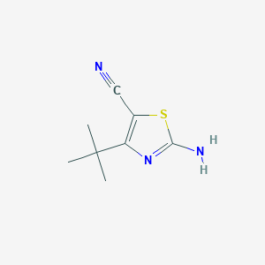 molecular formula C8H11N3S B1272101 2-Amino-4-(tert-butyl)-1,3-thiazole-5-carbonitrile CAS No. 303994-99-2