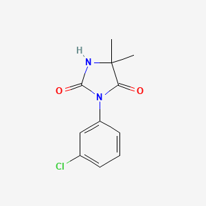 molecular formula C11H11ClN2O2 B12721065 Hydantoin, 3-(m-chlorophenyl)-5,5-dimethyl- CAS No. 92668-51-4