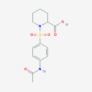 1-{[4-(Acetylamino)phenyl]sulfonyl}piperidine-2-carboxylic acid