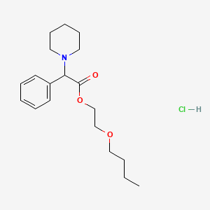 molecular formula C19H30ClNO3 B12721221 Butopiprine hydrochloride CAS No. 83803-38-7
