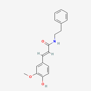 molecular formula C18H19NO3 B12721229 FERULOYL-beta-PHENETHYLAMINE CAS No. 142351-00-6