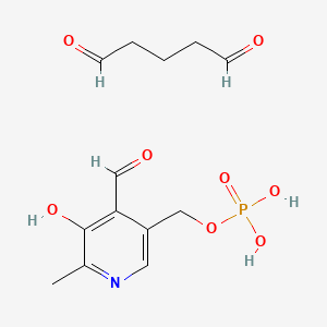 molecular formula C13H18NO8P B12721254 Hemoglobin glutamer-256 (human) 