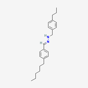 molecular formula C23H32N2 B12721275 Benzaldehyde, 4-hexyl-, ((4-propylphenyl)methylene)hydrazone CAS No. 71977-49-6
