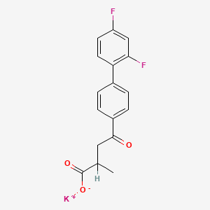molecular formula C17H13F2KO3 B12721308 Potassium 4-(2',4'-difluorobiphenyl-4-yl)-2-methyl-4-oxobutanoate CAS No. 161692-91-7
