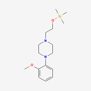 molecular formula C16H28N2O2Si B12721325 Piperazine, 1-(2-methoxyphenyl)-4-(2-((trimethylsilyl)oxy)ethyl)- CAS No. 118161-80-1