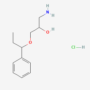 molecular formula C12H20ClNO2 B1272133 1-amino-3-(1-phenylpropoxy)propan-2-ol Hydrochloride 
