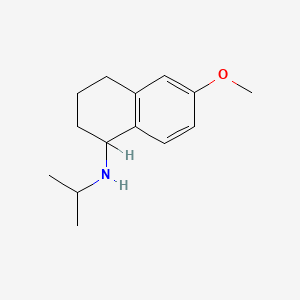 molecular formula C14H21NO B12721332 1,2,3,4-Tetrahydro-6-methoxy-N-(1-methylethyl)-1-naphthalenamine CAS No. 52373-10-1