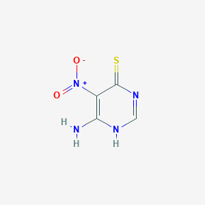 molecular formula C4H4N4O2S B1272136 6-Amino-5-nitropyrimidine-4-thiol CAS No. 13754-21-7
