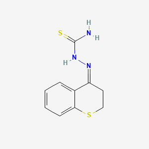 molecular formula C10H11N3S2 B12721364 Hydrazinecarbothioamide, 2-(2,3-dihydro-4H-1-benzothiopyran-4-ylidene)- CAS No. 19850-61-4