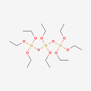 molecular formula C16H40O10Si3 B12721373 Trisiloxane, octaethoxy- CAS No. 4521-94-2