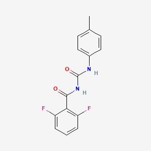 molecular formula C15H12F2N2O2 B12721374 Benzamide, 2,6-difluoro-N-(((4-methylphenyl)amino)carbonyl)- CAS No. 57160-54-0