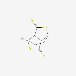 molecular formula C8H8S4 B12721487 Dihydro-1,4-ethano-1H,3H-thieno(3,4-c)thiophene-3,6(4H)-dithione CAS No. 129707-59-1