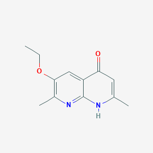 molecular formula C12H14N2O2 B127215 6-Ethoxy-2,7-dimethyl-1,8-naphthyridin-4-ol CAS No. 151099-27-3