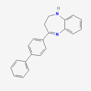 molecular formula C21H18N2 B1272156 4-Biphenyl-4-YL-2,3-dihydro-1H-benzo[B][1,4]diazepine CAS No. 904814-66-0