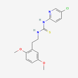 molecular formula C16H18ClN3O2S B12721590 Thiourea, N-(5-chloro-2-pyridinyl)-N'-(2-(2,5-dimethoxyphenyl)ethyl)- CAS No. 181305-36-2