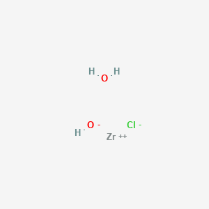 molecular formula ClH3O2Zr B12721595 Zirconium chloride hydroxide monohydrate CAS No. 10119-32-1