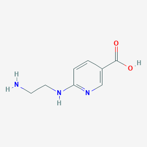 molecular formula C8H11N3O2 B1272161 6-[(2-Aminoethyl)amino]nicotinic acid CAS No. 904815-02-7