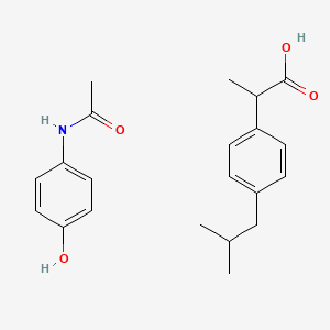 molecular formula C21H27NO4 B12721694 Ibuprofen-Paracetamol CAS No. 462631-86-3