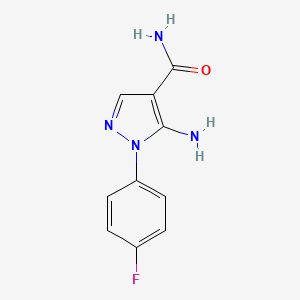 molecular formula C10H9FN4O B1272170 5-amino-1-(4-fluorophenyl)-1H-pyrazole-4-carboxamide CAS No. 51516-69-9