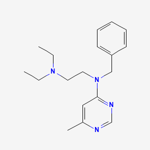 molecular formula C18H26N4 B12721821 Pyrimidine, 4-(benzyl(2-(diethylamino)ethyl)amino)-6-methyl- CAS No. 109397-74-2