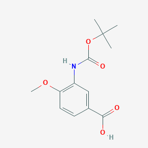 molecular formula C13H17NO5 B1272186 Boc-3-amino-4-methoxybenzoic acid CAS No. 306937-12-2