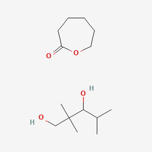 molecular formula C14H28O4 B12721872 Oxepan-2-one;2,2,4-trimethylpentane-1,3-diol CAS No. 72018-11-2