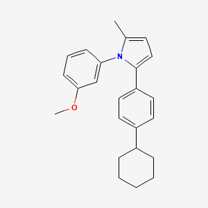 molecular formula C24H27NO B12721929 2-(4-Cyclohexylphenyl)-1-(3-methoxyphenyl)-5-methyl-1H-pyrrole CAS No. 91306-82-0