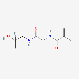 molecular formula C9H16N2O3 B12721962 N-(2-((2-Hydroxypropyl)amino)-2-oxoethyl)-2-methyl-2-propenamide CAS No. 153986-34-6