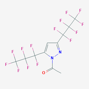 molecular formula C11H4F14N2O B1272199 1-Acetyl-3,5-bis(heptafluoro-1-propyl)pyrazole CAS No. 231630-85-6
