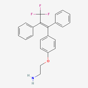 molecular formula C23H20F3NO B12722043 Bvv8cmy2FM CAS No. 77599-89-4