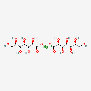 molecular formula C14H26MgO16 B12722070 Magnesium di(D-glycero-D-gulo-heptonate) CAS No. 74347-32-3