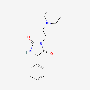 molecular formula C15H21N3O2 B12722079 3-(2-(Diethylamino)ethyl)-5-phenylhydantoin CAS No. 94297-08-2
