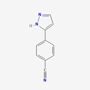 molecular formula C10H7N3 B1272209 4-(1H-pyrazol-3-yl)benzonitrile CAS No. 474706-35-9